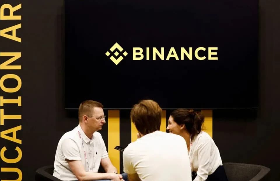 binance branding at an event