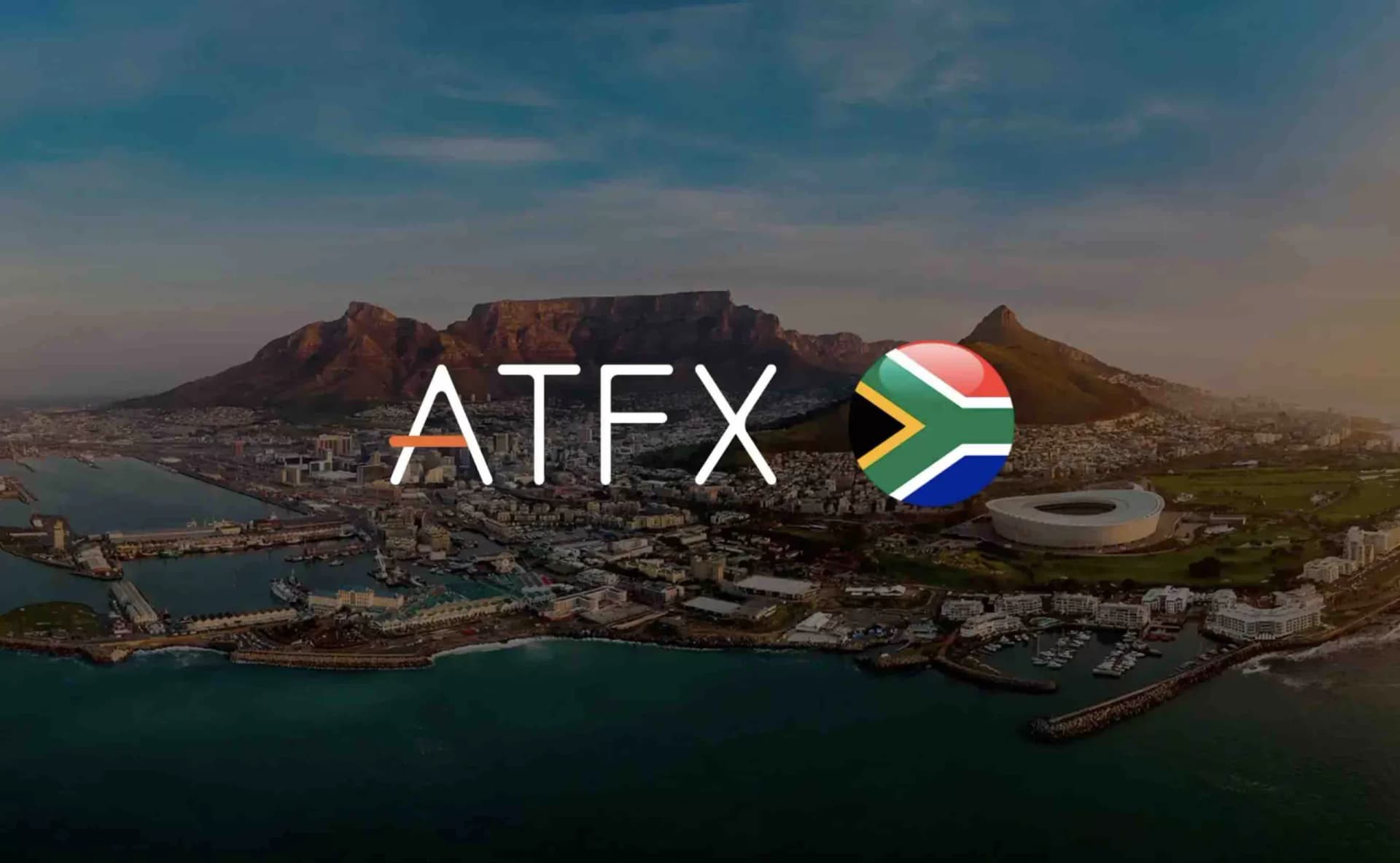 ATFX logo with south african flag