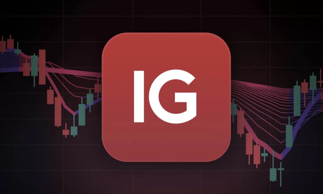 IG logo on black background