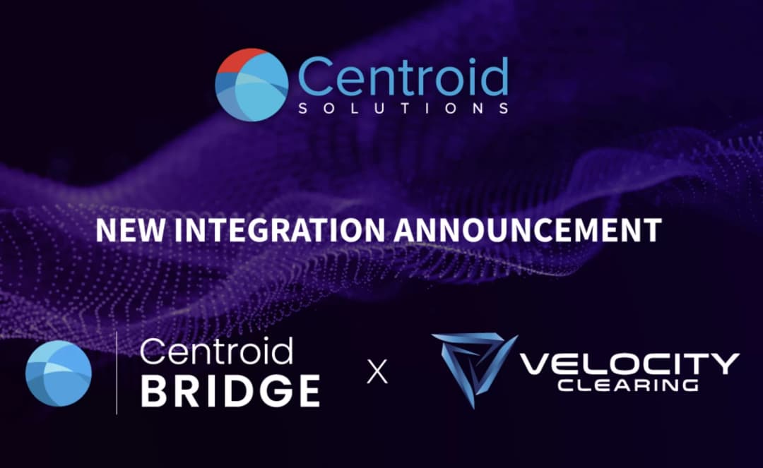 centroid solutions logo and velocity clearing logo