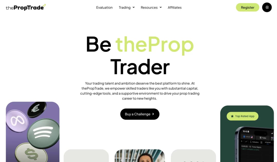 theproptrade homepage