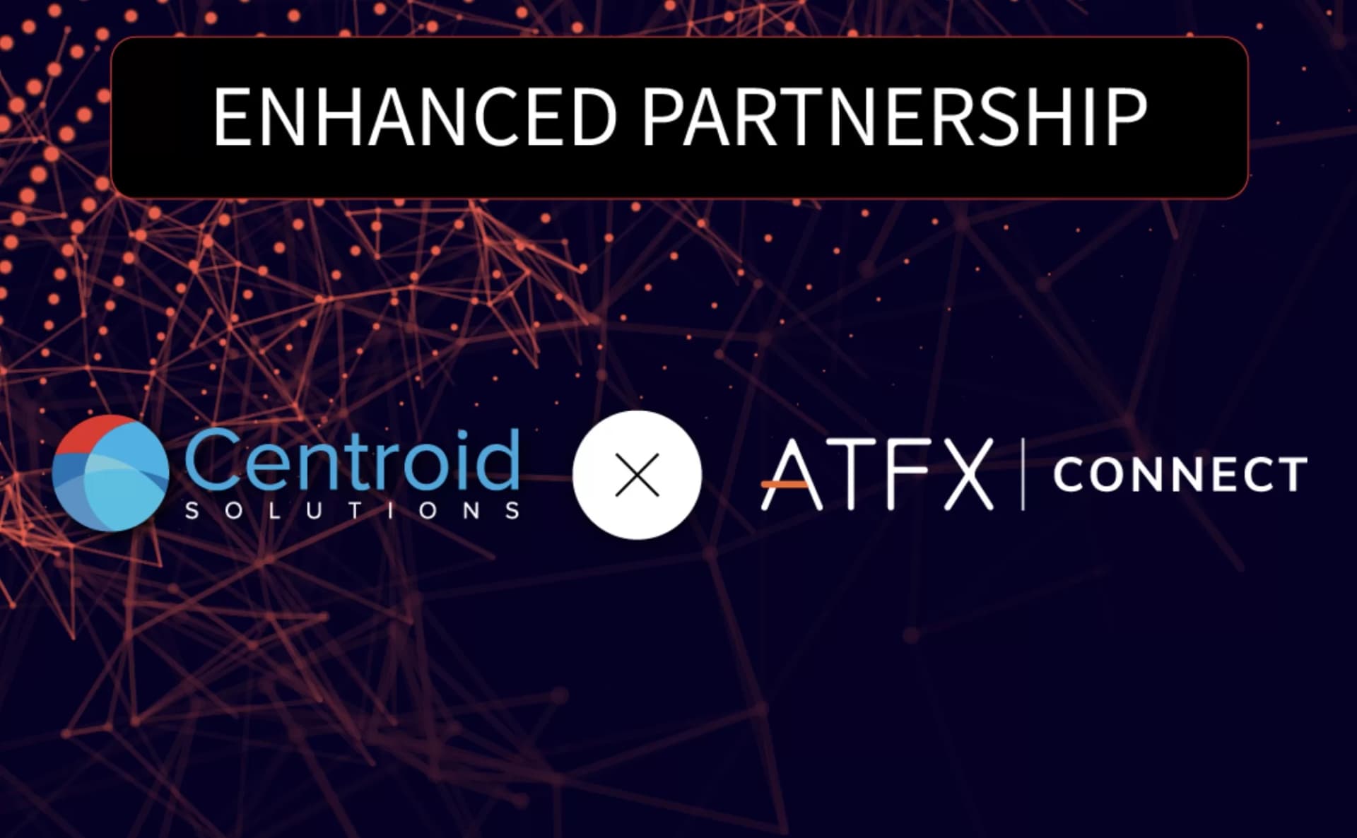 ATFX Connect and Centroid Solutions logos on black background