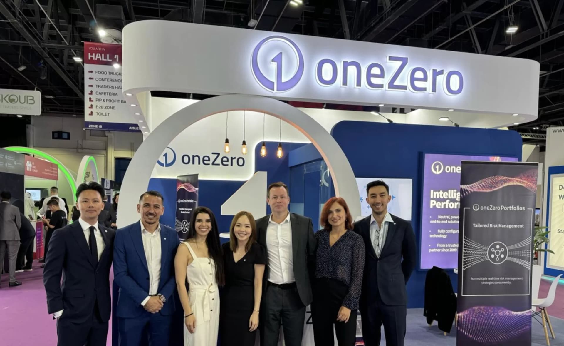 onezero employees at an event