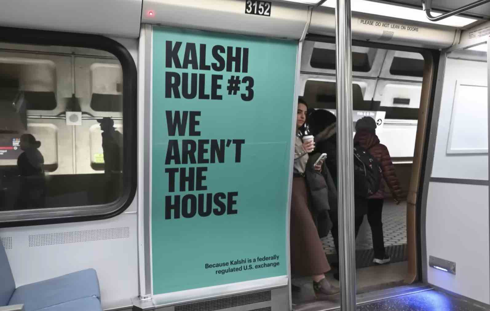 Kalshi advert on New York subway