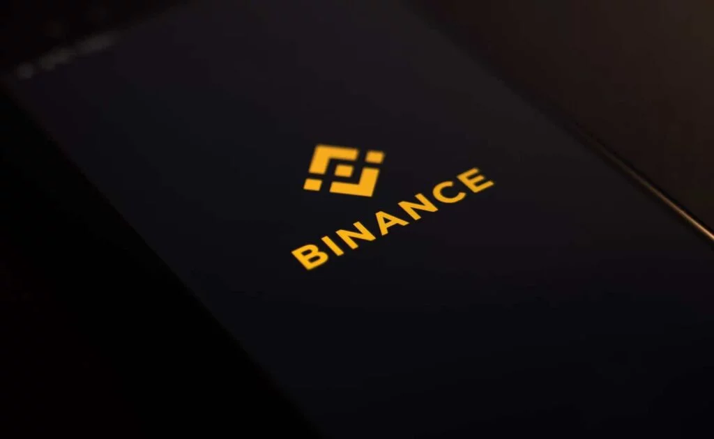 Binance logo on black background