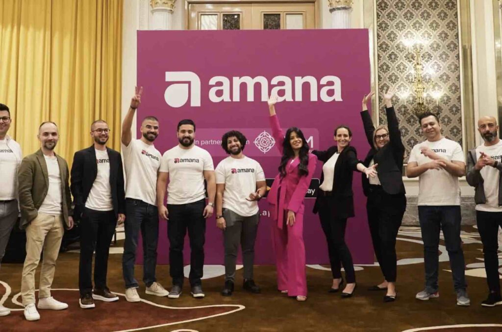 amana broker branding at an event