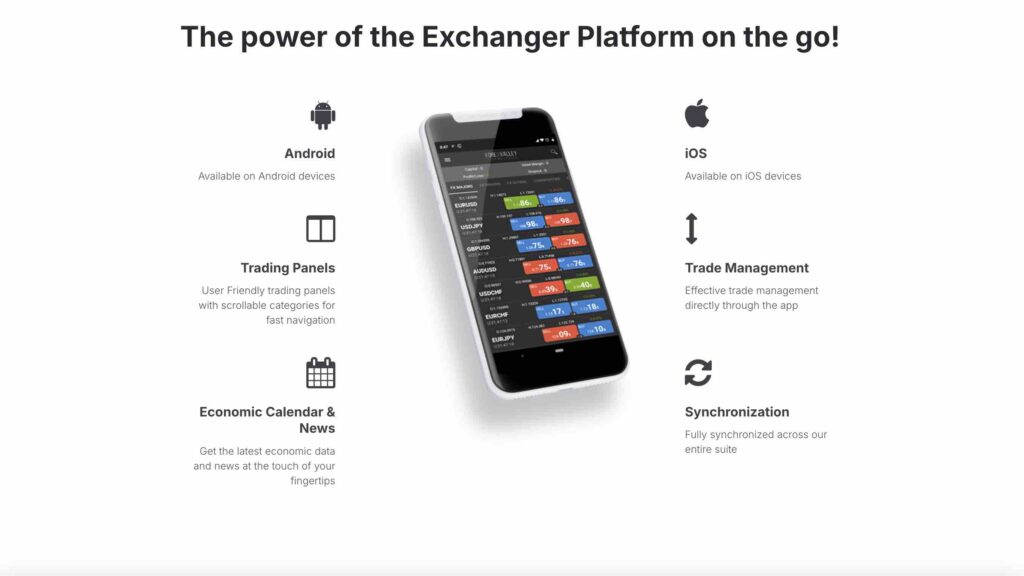 Xvalley trading platform mobiel app screenshot