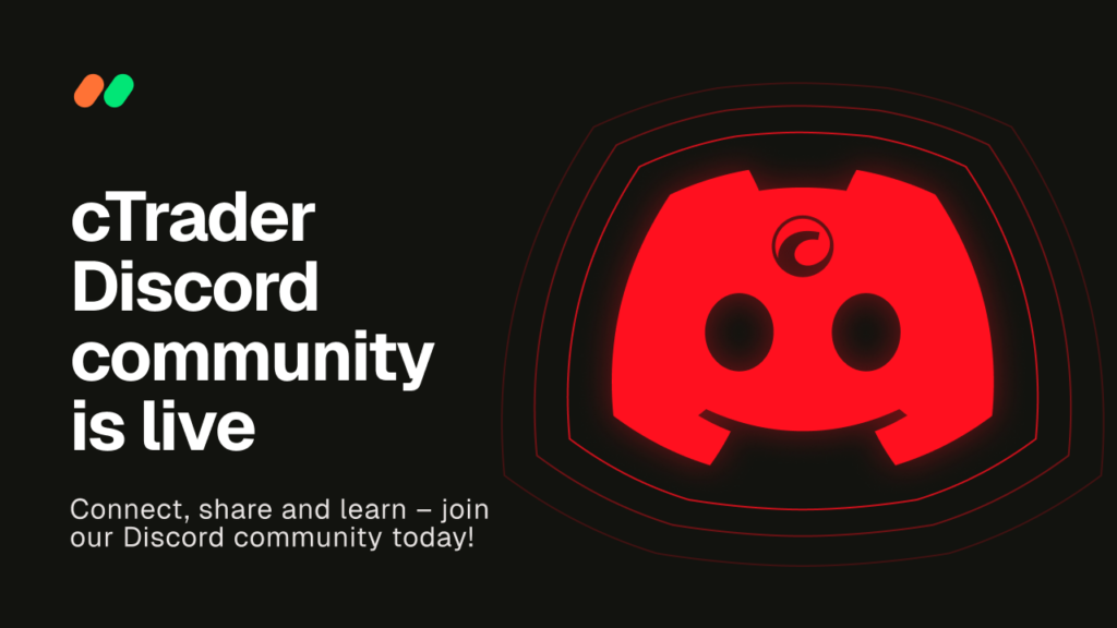 discord logo with ctrader branding on it