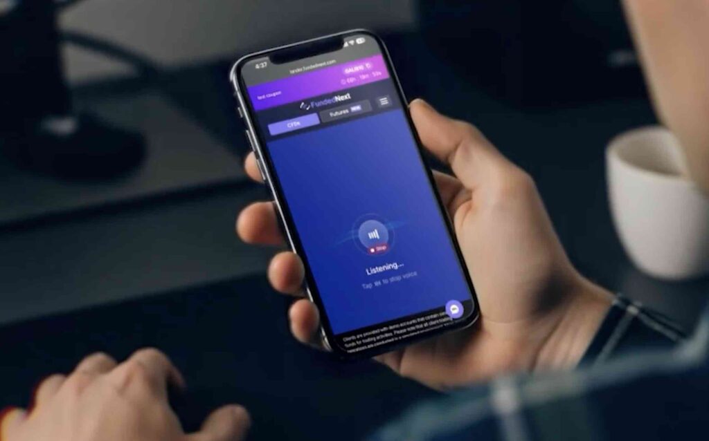 screenshot of Fundee, the AI bot developed by FundedNext