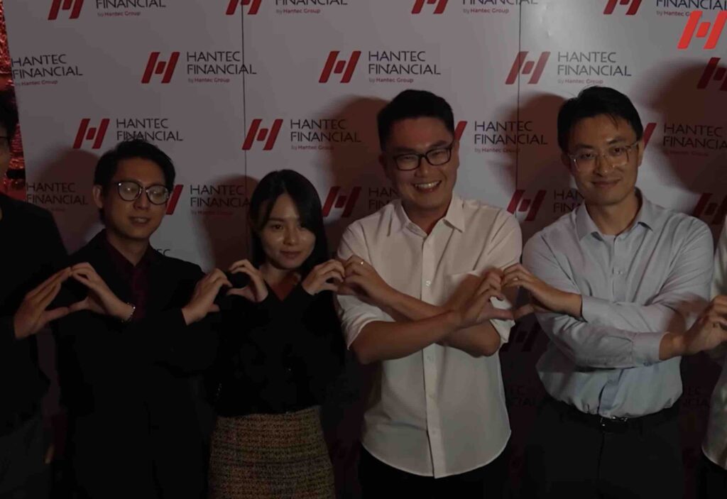 Hantec Financial branding at an event in Bangkok, Thailand