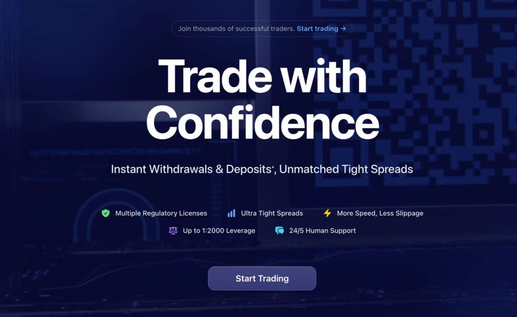 tradin broker homepage