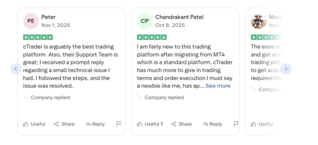 cTrader reviews