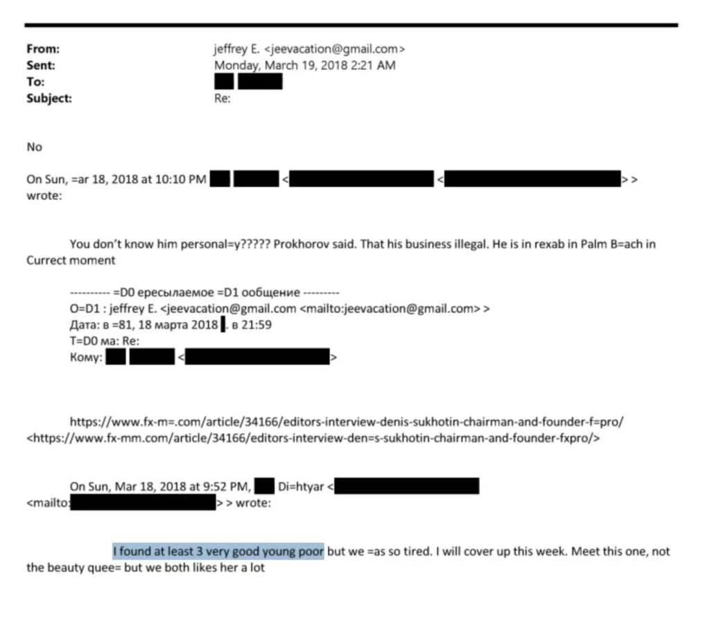 FxPro Jeffrey Epstein 