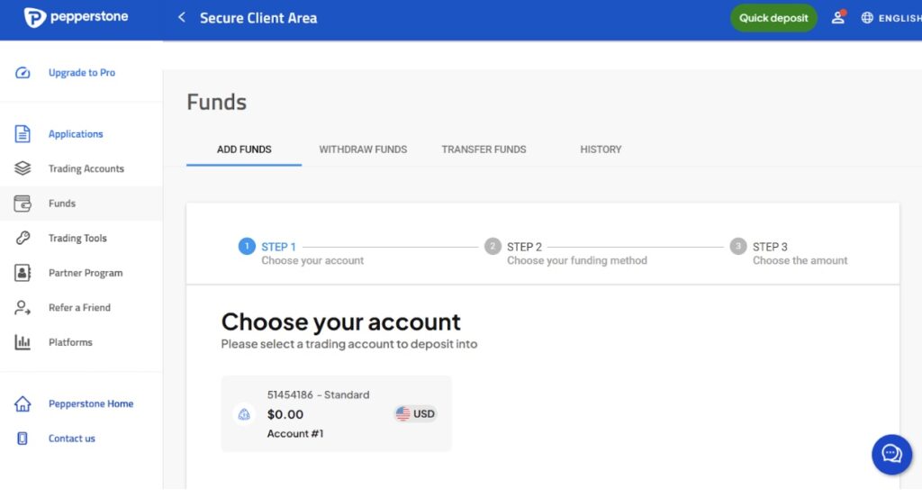 Pepperstone Deposit 1