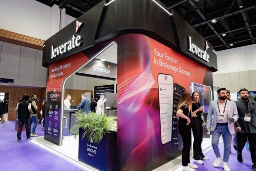 Leverate booth at forex expo