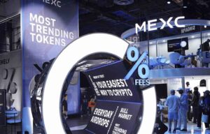 MEXC branding at expo in Singapore
